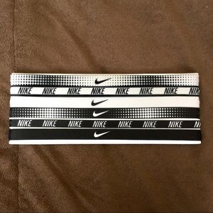 Nike Black & White Headbands 6 pack